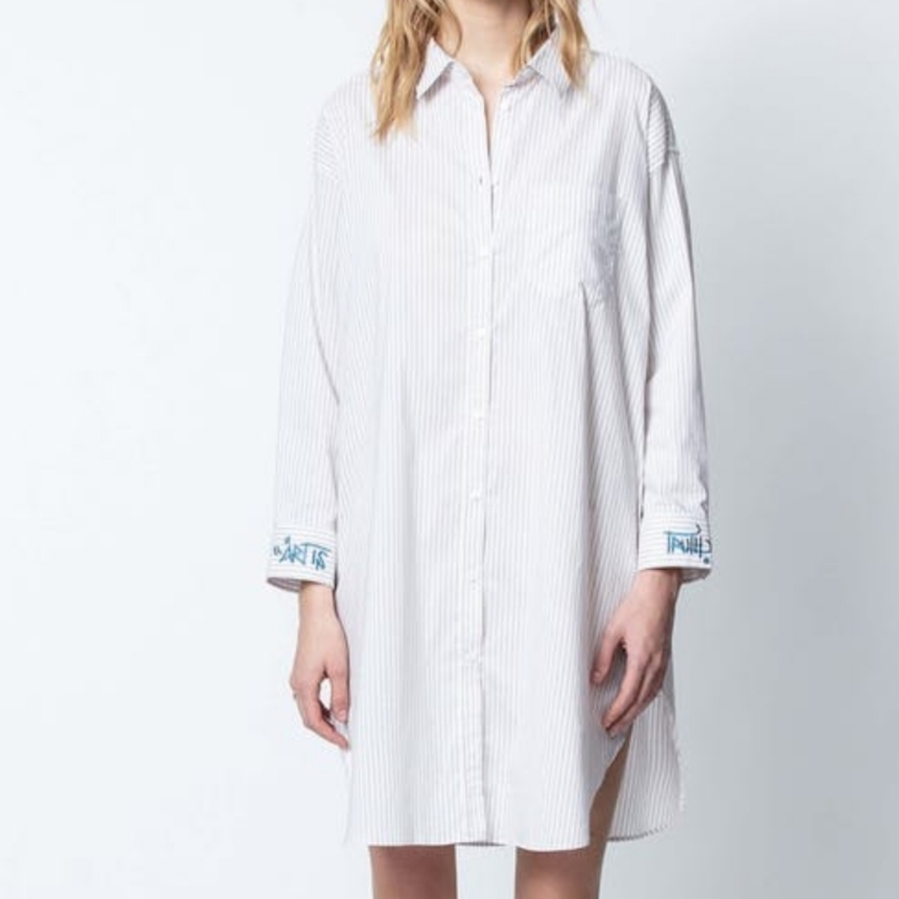 NWOT Zadig & Voltaire Jormi Resley Rayé Dress MED
